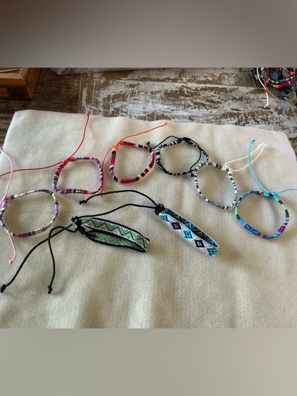 Colorful Beaded and Woven Friendship Bracelet Set of 8